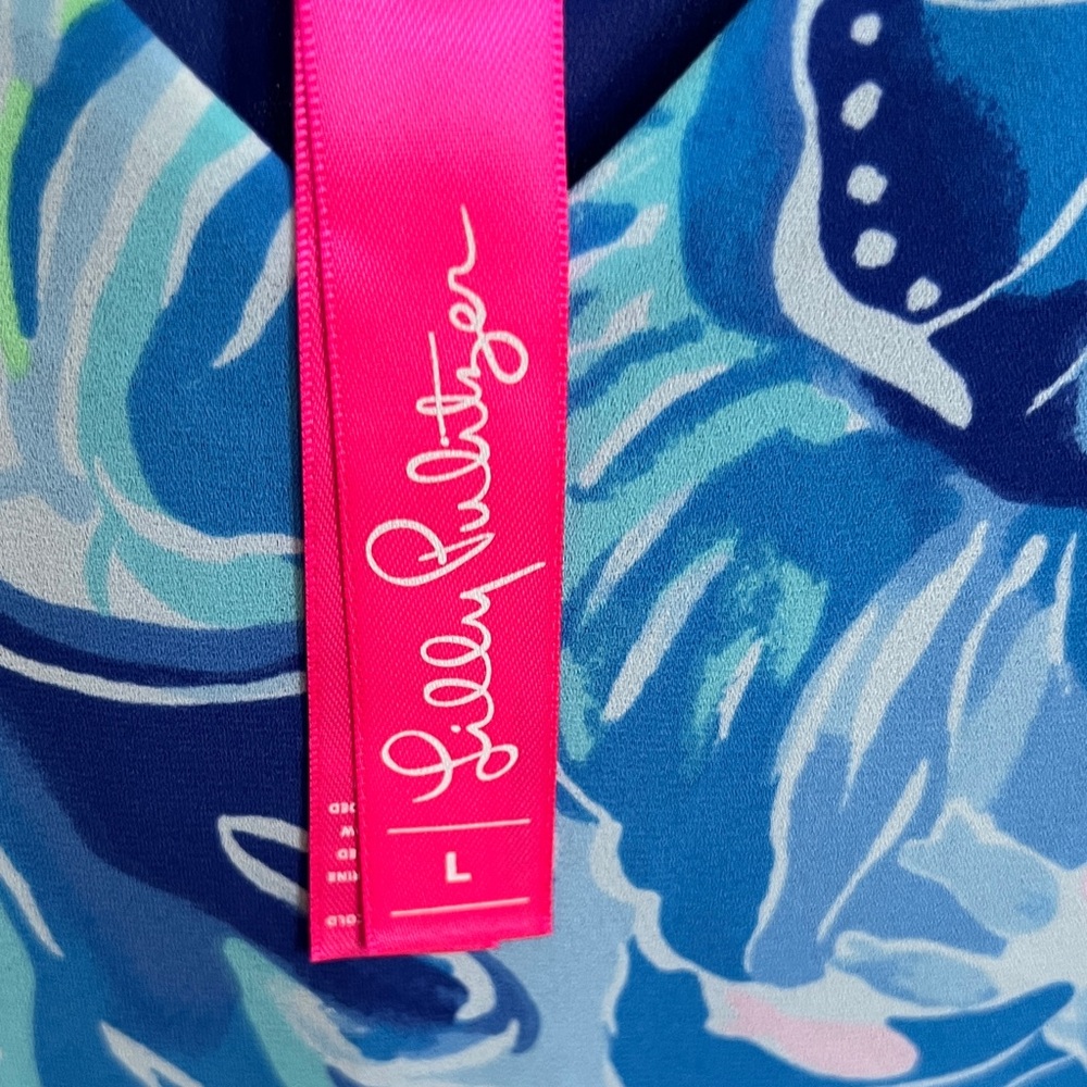 Lilly Pulitzer Blue Sleeveless Blouse - Picture 3 of 4
